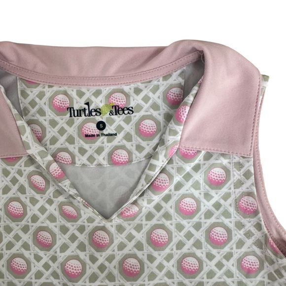 Turtles & Tees Golf Print Dotty Athletic Dress size Small/6-7 - Picture 3 of 10